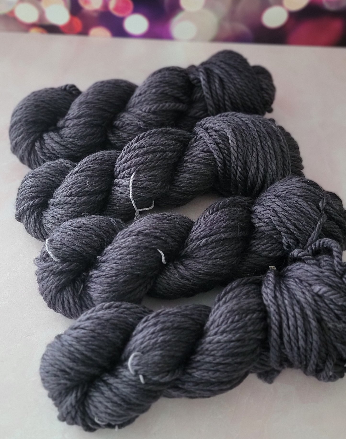 Back in Black - Bulky Silk 3ply / Ready to Ship