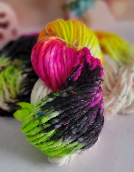 Don't Threaten Me With a Good Time Neon Tweed Super Bulky / Ready to Ship