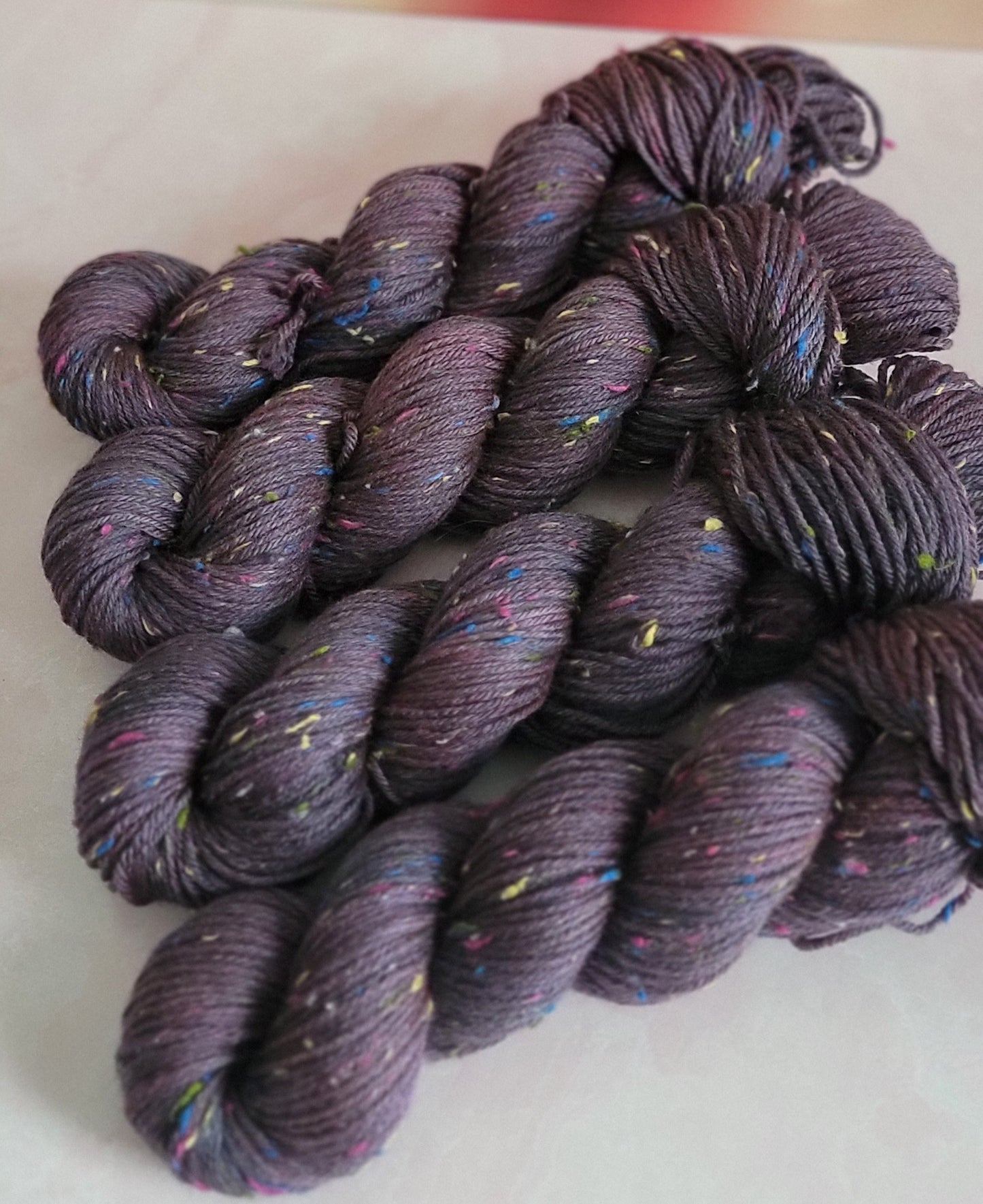 OOAK Grey DK Rainbow Tweed / Ready to Ship