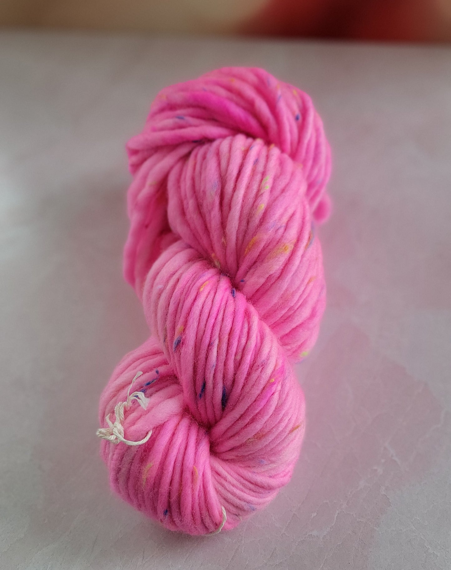 Pink Neon Tweed Super Bulky / Ready to Ship
