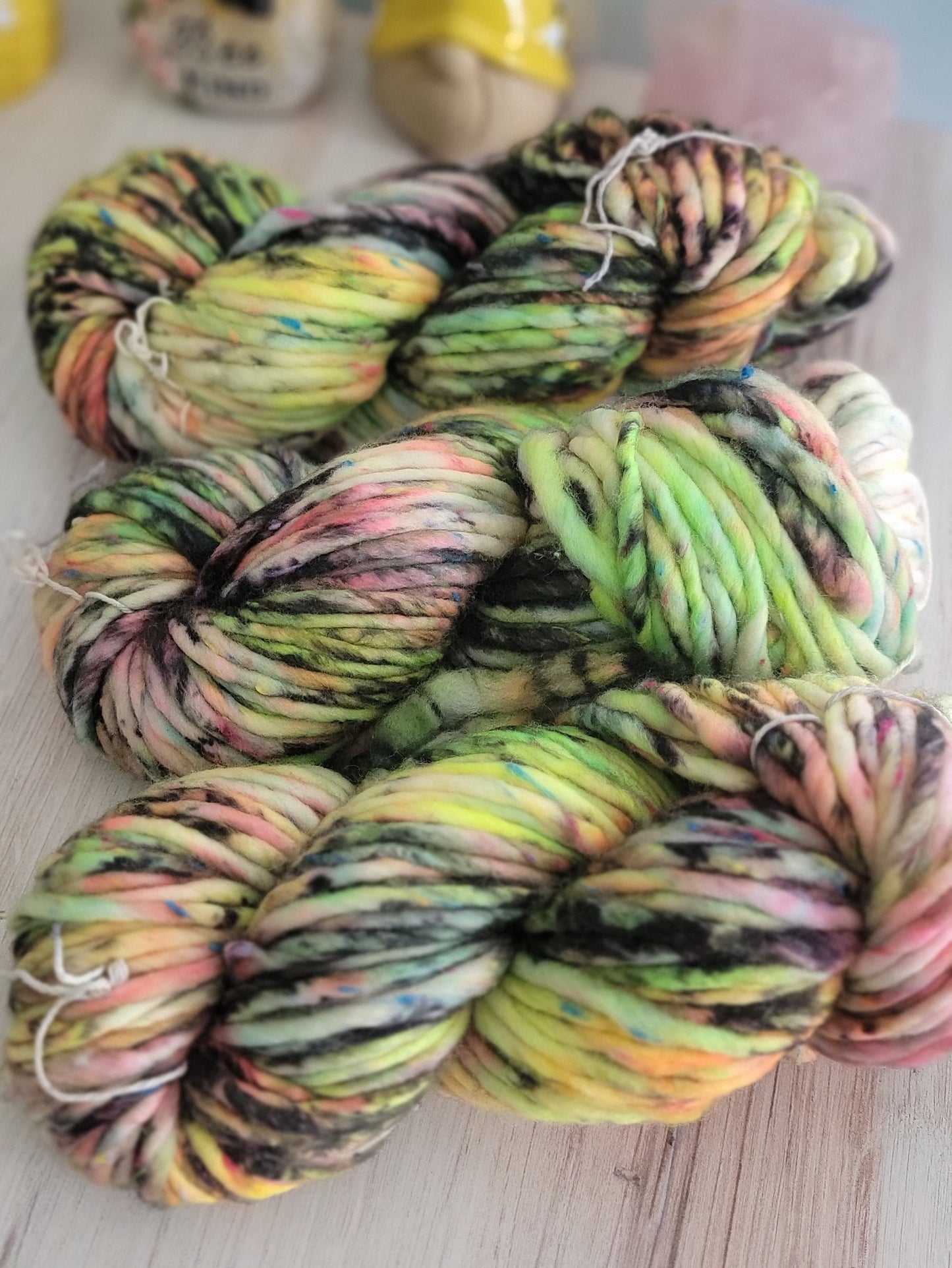 Push Pop Neon Tweed Super Bulky / Ready to Ship