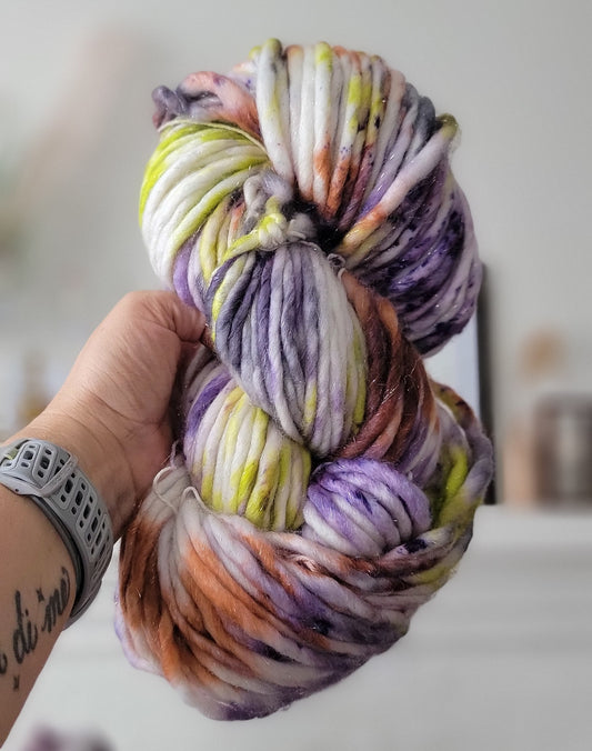 Dark Endora SUPER SHIMMER 130 Yard Super Bulky / Ready to Ship