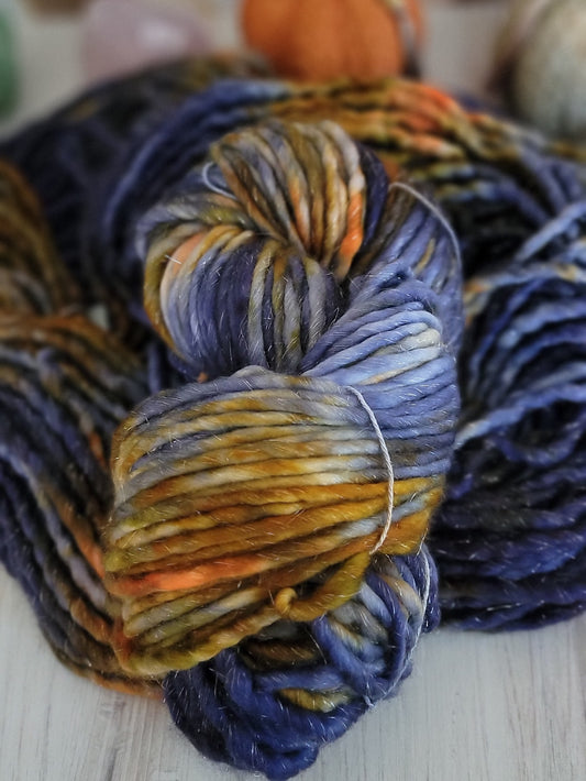 OOAK #2 Blue SUPER SHIMMER 130 Yard Super Bulky / Ready to Ship