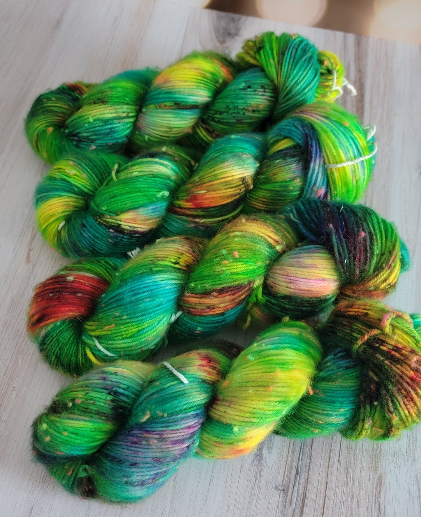 Weird Circus - Brushed DK Neon Tweed Yarn / Ready to Ship
