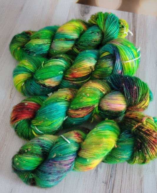 Weird Circus - Brushed DK Neon Tweed Yarn / Ready to Ship