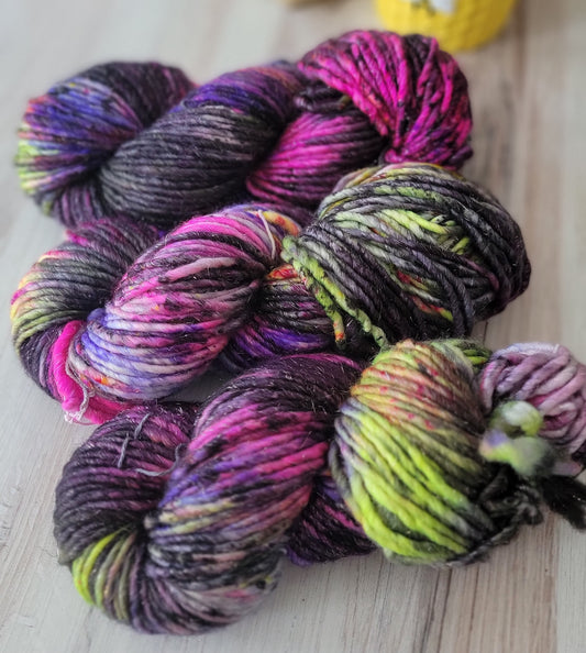 I Get My Kicks Above the Waistline SBL130 SHIMMER (lite super bulky) / Ready to Ship