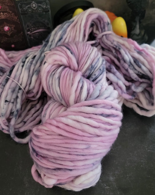 OOAK Pink/Grey Super Bulky 141 / Ready to Ship
