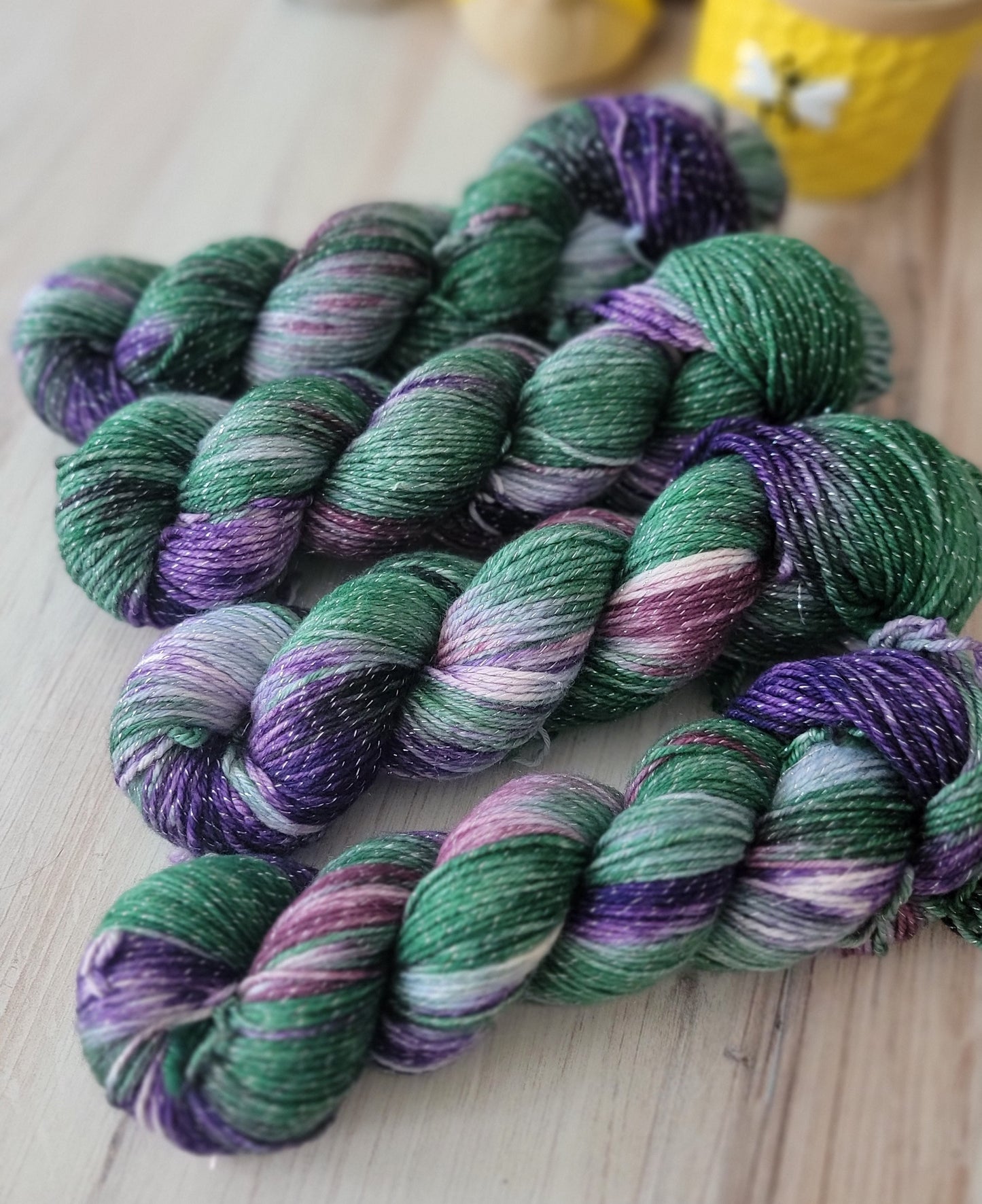 OOAK Green/Purple DK Sparkle / Ready to Ship
