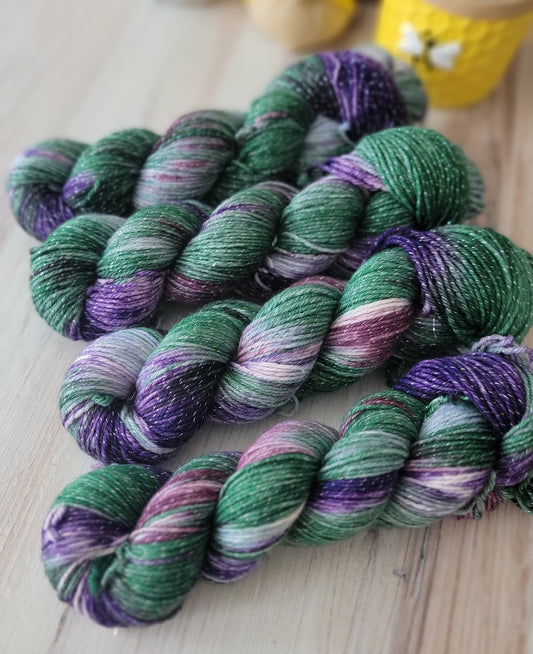 OOAK Green/Purple DK Sparkle / Ready to Ship