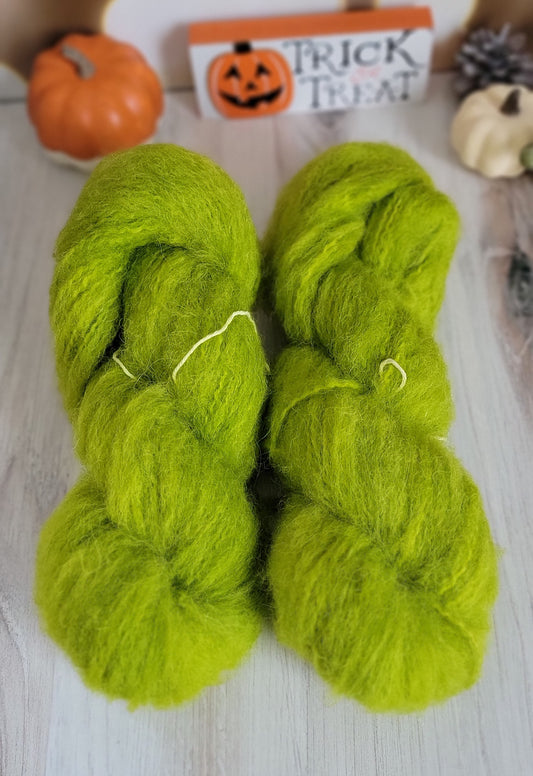 Grinchy Green - Bulky Fluff / Ready to Ship