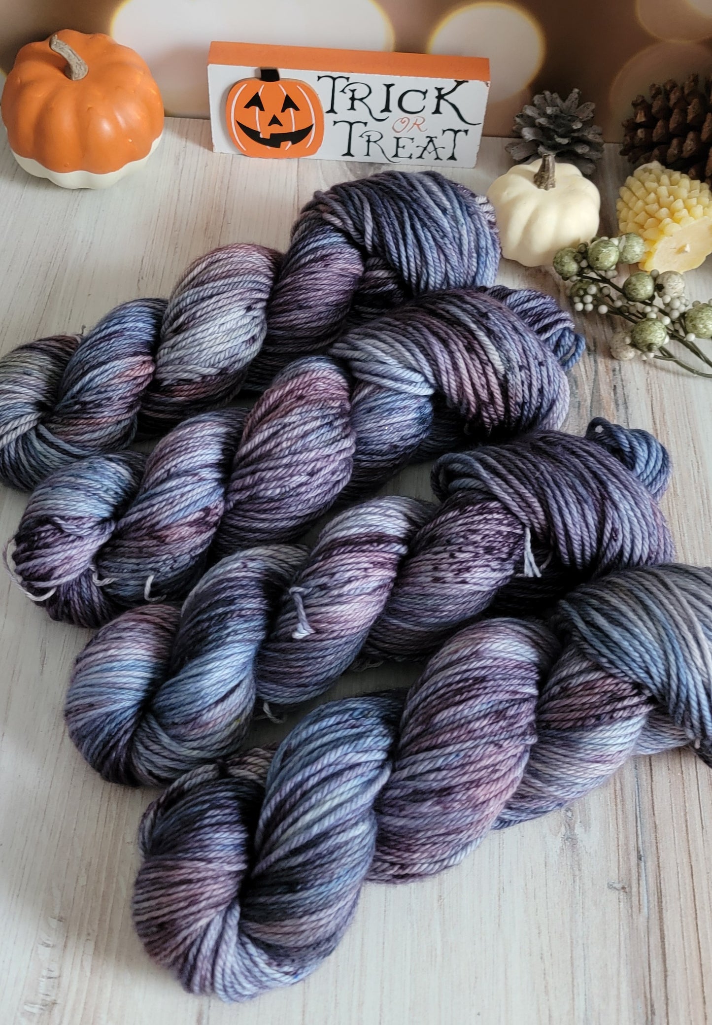 OOAK Blue/Purple Worsted Weight 202 Yards  / Ready to Ship