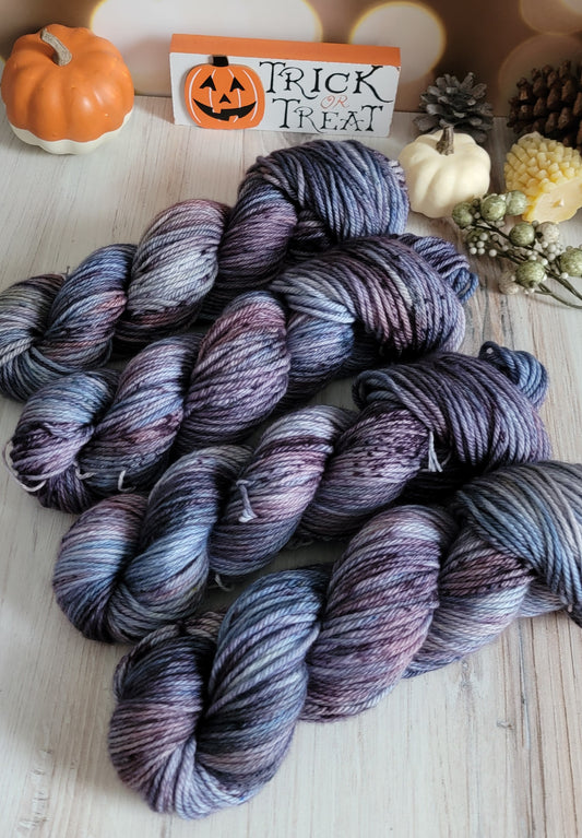 OOAK Blue/Purple Worsted Weight 202 Yards  / Ready to Ship