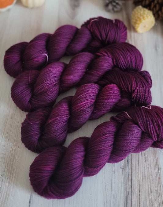 OOAK Magenta Worsted Weight 202 Yards  / Ready to Ship