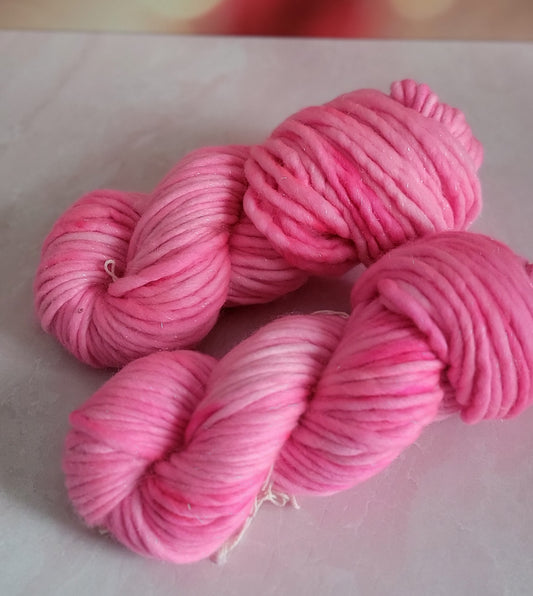 OOAK (Pink) SHIMMER 92 Yard Super Bulky / Ready to Ship