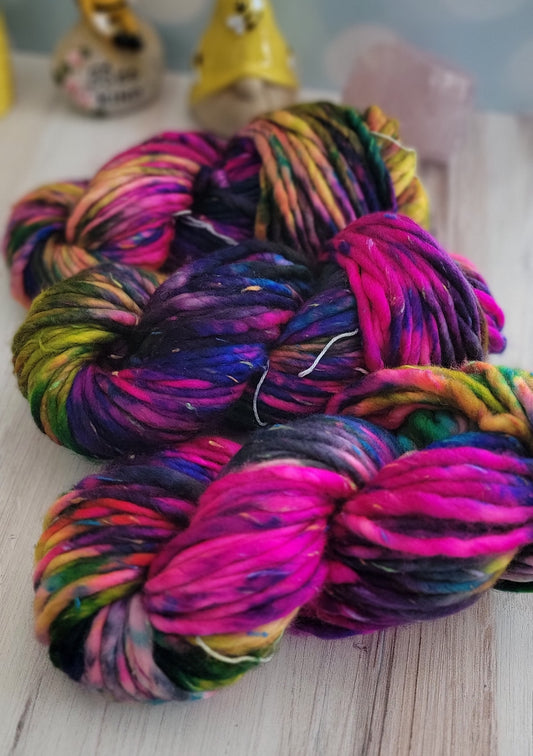 Truly Outrageous Neon Tweed Super Bulky / Ready to Ship