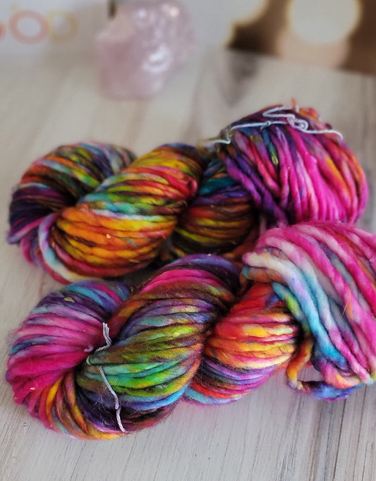 I Speak for the Trees Neon Tweed Super Bulky / Ready to Ship