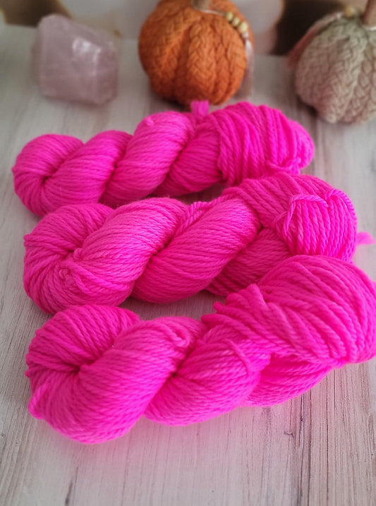 Pinky Bulky 3ply Weight Yarn / Ready to Ship