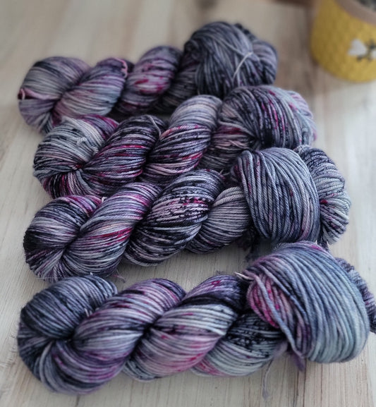 OOAK Purple-ish DK 100% SWM Yarn / Ready to Ship