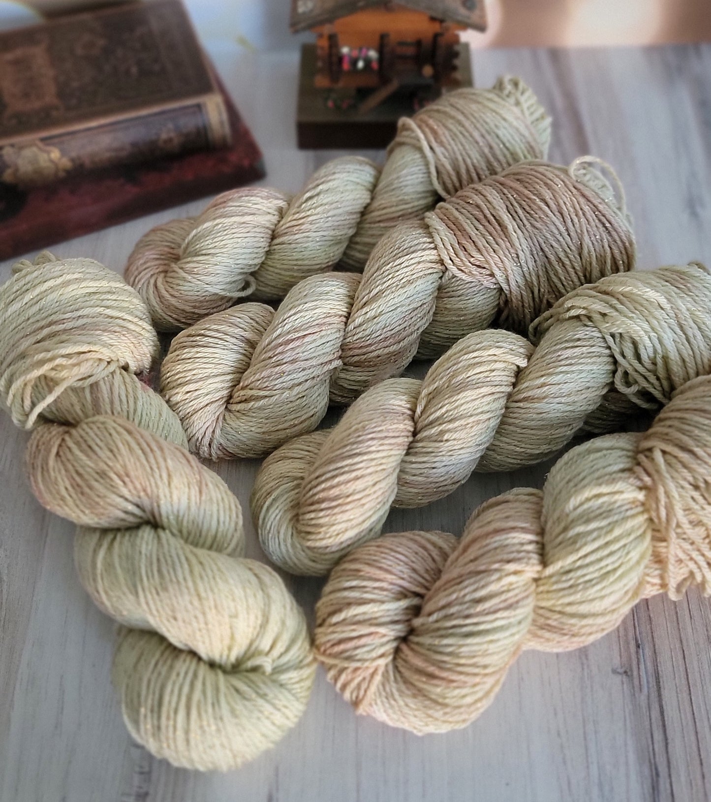 You Smell Like Old People and Soap Worsted Gold Sparkle  / Ready to Ship