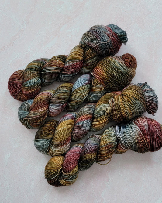 Holidays and Highlands (lighter) Sock Weight 2ply / Ready to Ship