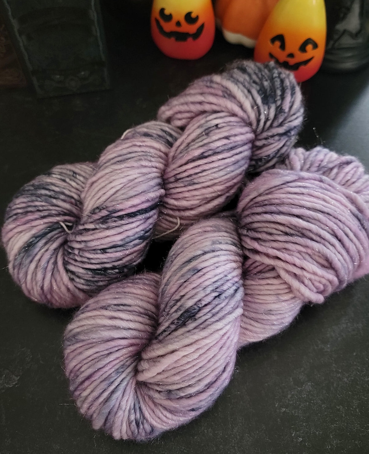OOAK Pink/Grey SBL130 SHIMMER (lite super bulky) / Ready to Ship