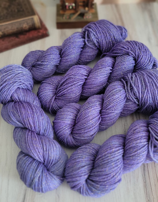 Lavender Gold Worsted Gold Sparkle  / Ready to Ship