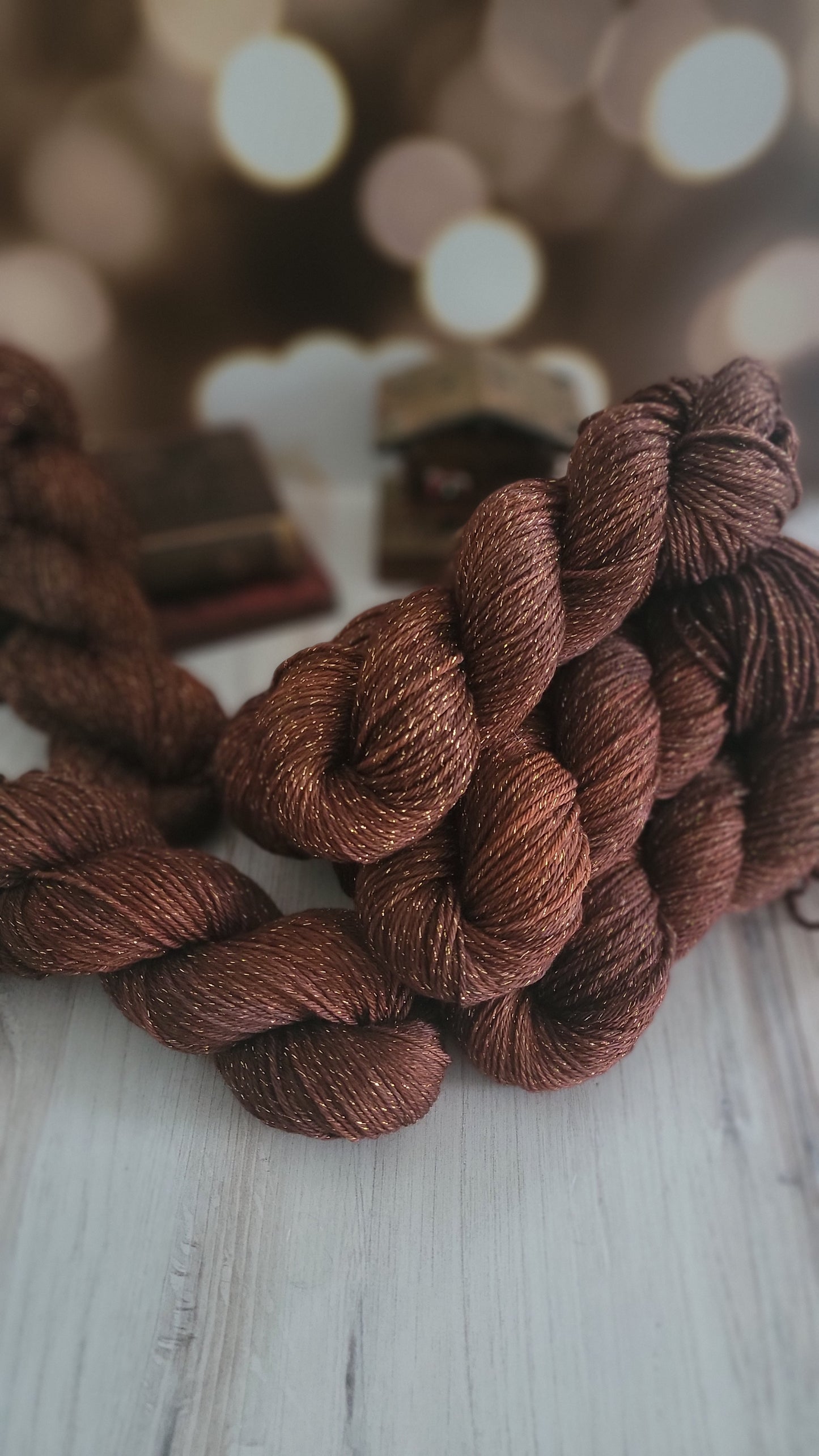I Love Gold Worsted Gold Sparkle  / Ready to Ship