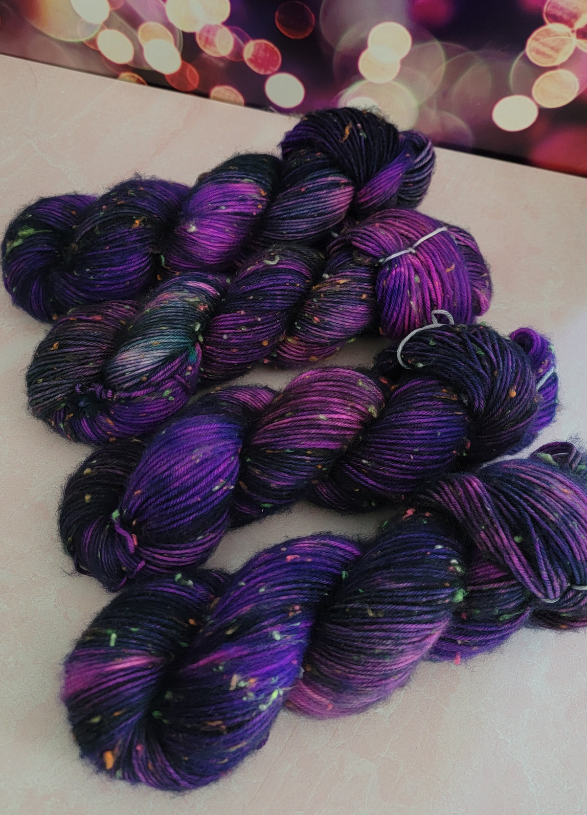 Dumpit to Crumpit- Brushed DK Neon Tweed Yarn / Ready to Ship