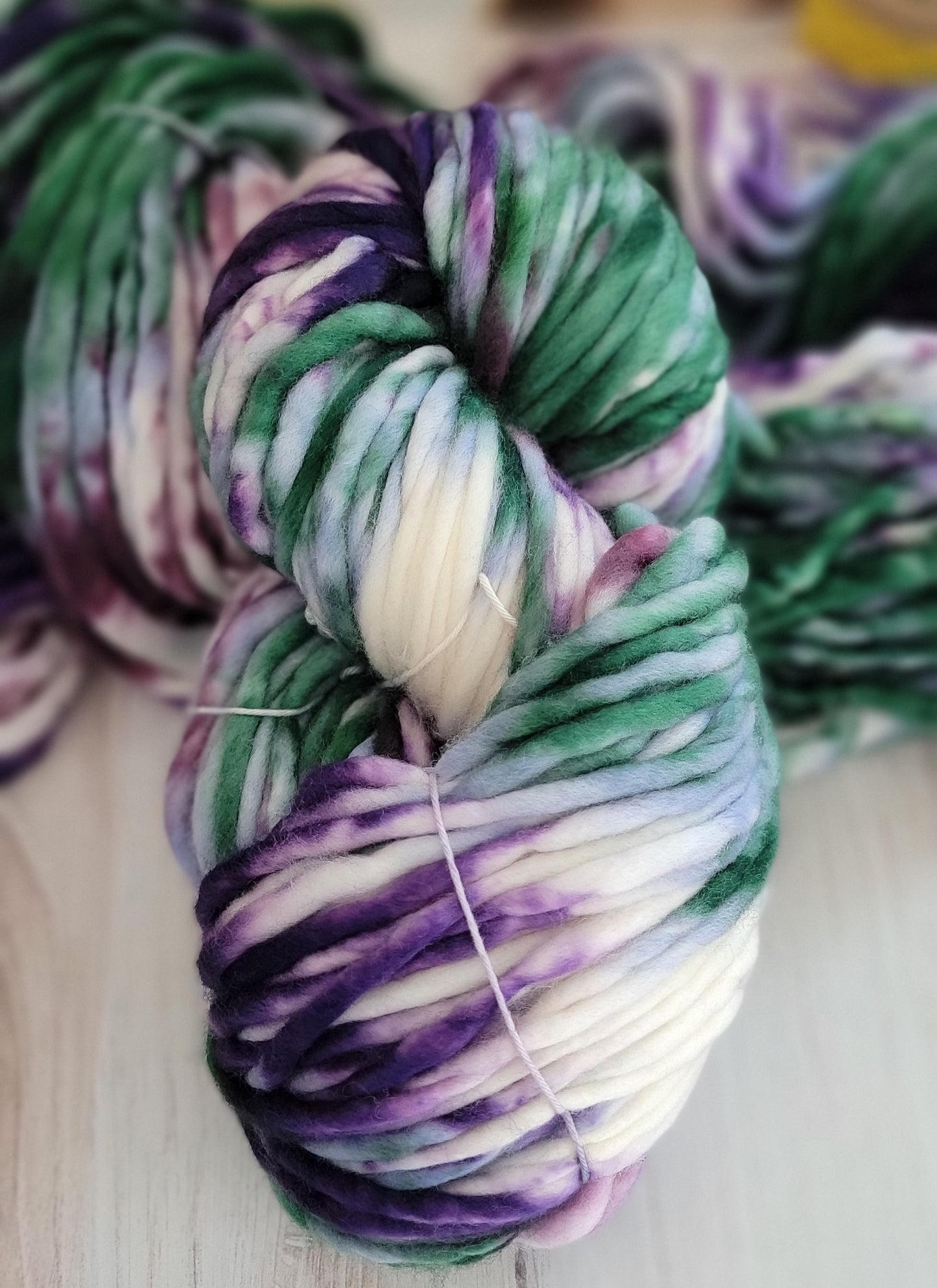 OOAK Green/Purple Super Bulky SB141 / Ready to Ship