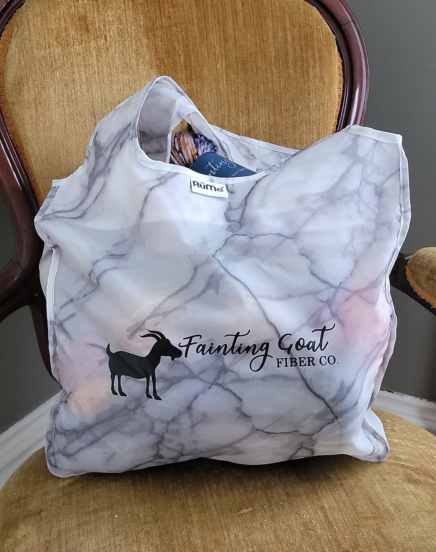 Fainting Goat Tote Bag Marble / Ready to Ship